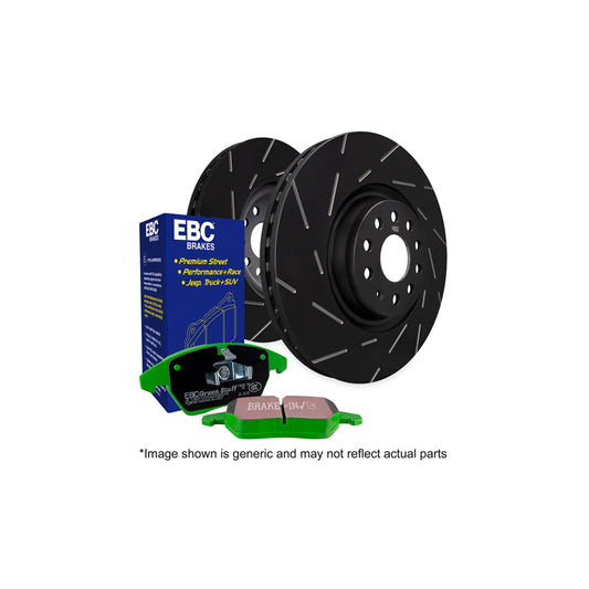 EBC PD06KR002 Abarth Fiat Greenstuff Rear Brake Pad & USR Disc Kit - TRW Caliper (Inc. 500 & 595) 1 | ML Performance UK Car Parts