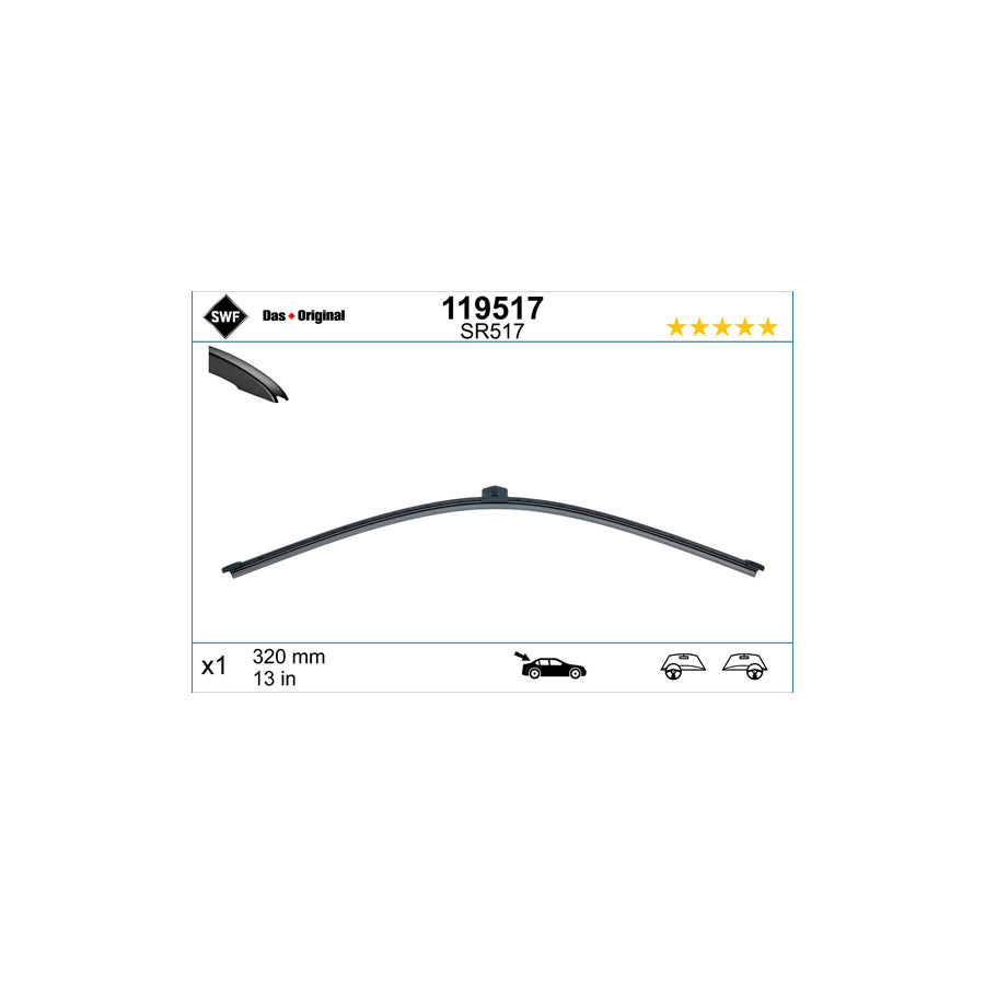 Swf Visioflex Rear 119517 Wiper Blade | ML Performance UK Car Parts