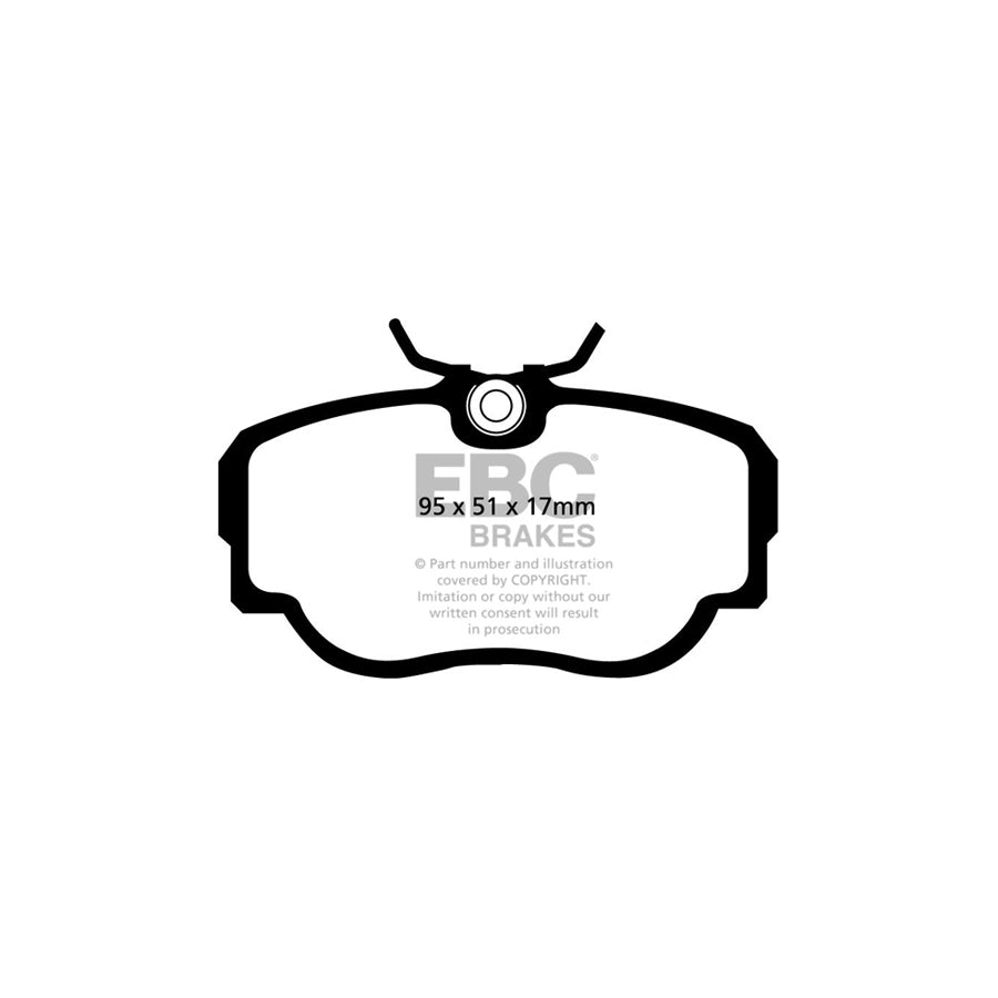 EBC PD04KF1056 Saab 9000 Bluestuff Front Brake Pad & Plain Disc Kit - ATE Caliper 2 | ML Performance UK Car Parts