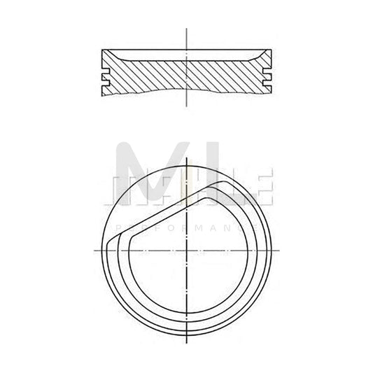 MAHLE ORIGINAL 001 26 00 Piston 80 mm, with piston rings | ML Performance Car Parts