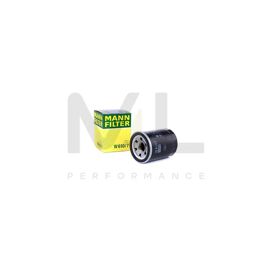 MANN-FILTER W 610/7 Oil Filter Spin-on Filter, with one anti-return valve | ML Performance Car Parts
