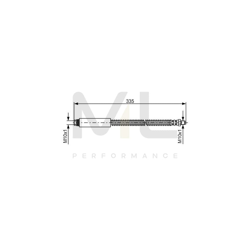 BOSCH 1 987 476 078 Brake Hose for PEUGEOT 206 310mm | ML Performance Car Parts