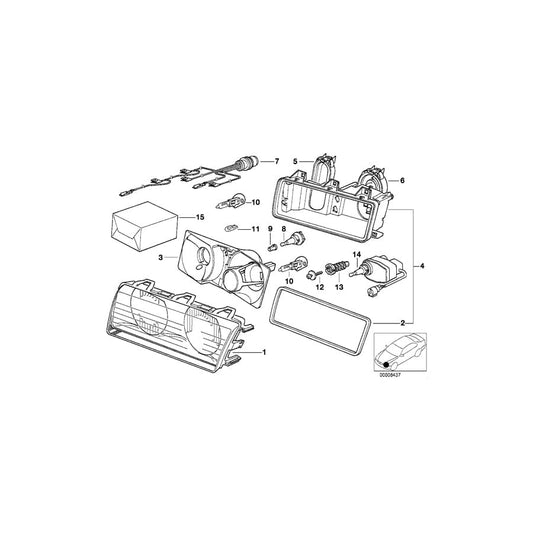 Genuine BMW 63121393353 E36 Reflector Left BOSCH (Inc. 325i, 323i & 318is) | ML Performance UK Car Parts
