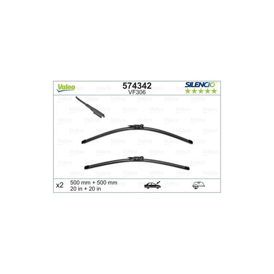 Valeo Silencio Flat Blade Set, Silencio X.Trm 574342 Wiper Blade For BMW 1 Series | ML Performance UK Car Parts