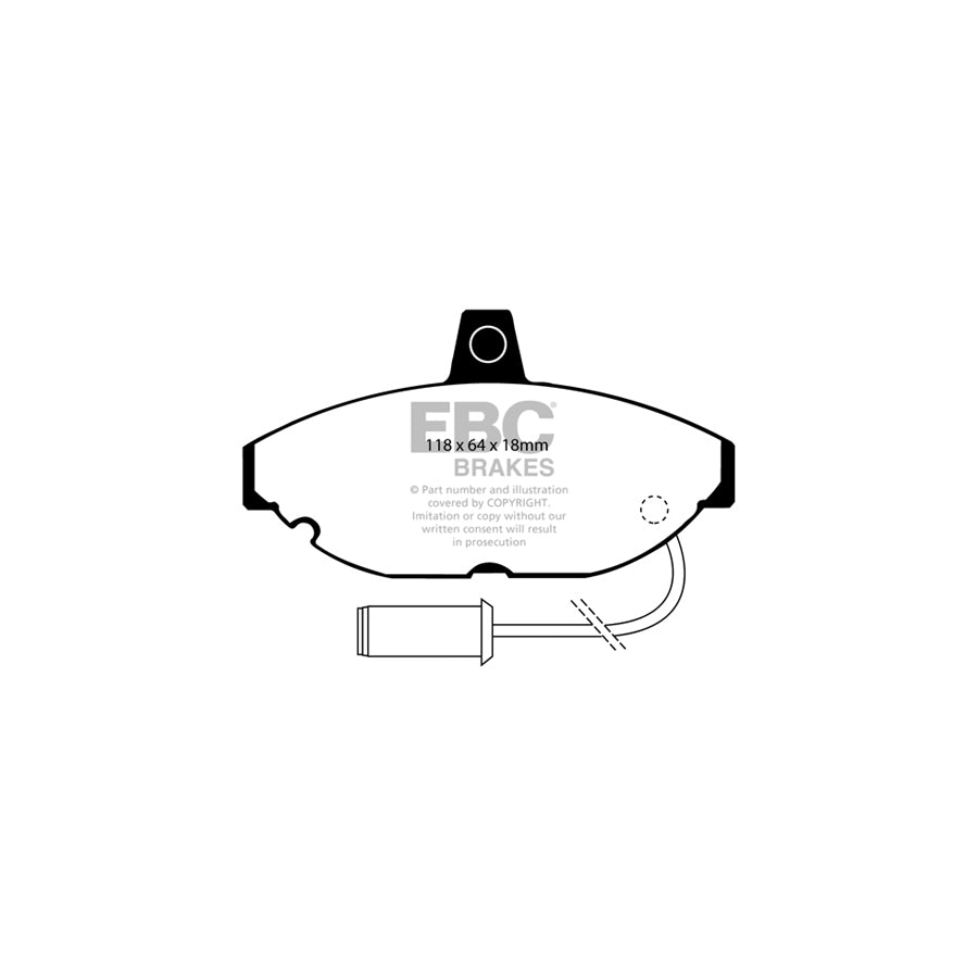 EBC DP4467R Austin Mg Reliant Yellowstuff Front Brake Pads (Inc. Maestro, Montego, Scimitar Sabre) 2 | ML Performance UK Car Parts