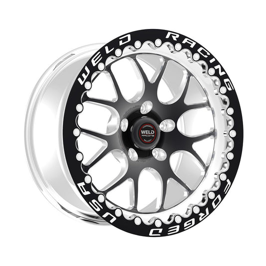 Weld 77MP7105B83G S77 Beadlock Wheel 17x10.5 5x4.75 ET65 BS8.3 Polished Center - Polished Shell