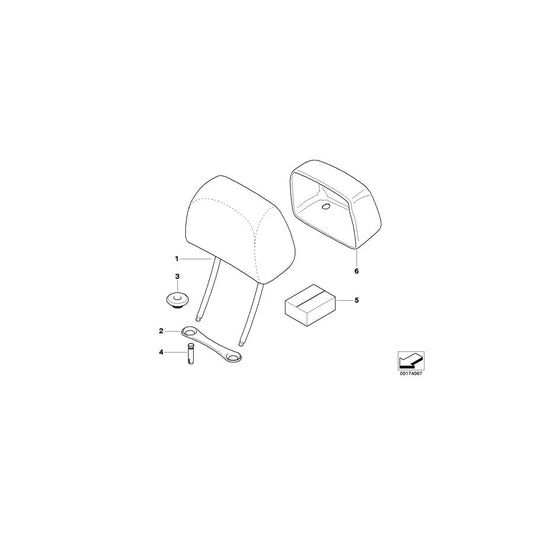 Genuine BMW 52109150348 E71 E70 Headrest Leather CHATEAU (Inc. X6 40iX, X5 35iX & X5 3.0d) | ML Performance UK Car Parts