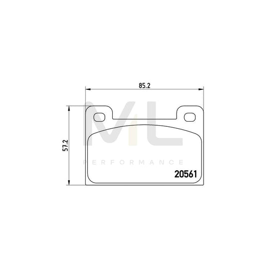 Brembo P 85 006 Brake Pad Set Excl. Wear Warning Contact | ML Performance Car Parts