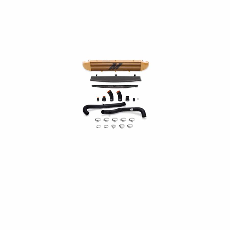 Mishimoto MMINT-FIST-14KBG 2014-2016 Ford Fiesta ST 1.6L Front Mount Intercooler (Gold) Kit w/ Pipes (Black)