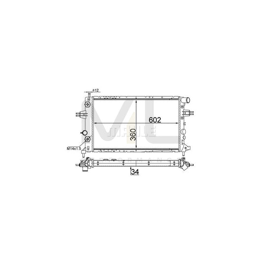 MAHLE ORIGINAL CR 229 001S Engine radiator Mechanically jointed cooling fins, Manual- / optional automatic transmission | ML Performance Car Parts