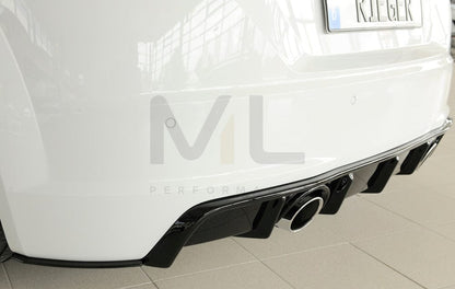 Rieger 00055177 Audi 8J-FV 8S Rear Side Splitter (TT & TTS) 6 | ML Performance UK Car Parts