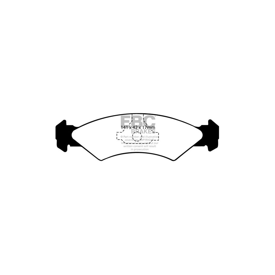 EBC DP4512R Ford Fiesta Mk2 Yellowstuff Front Brake Pads 2 | ML Performance UK Car Parts