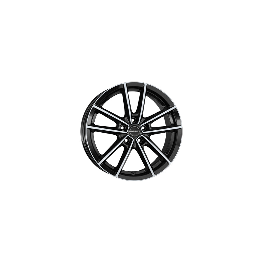 Borbet W 7x17 ET44 W 70744112566,5BPG/T Black Glossy Polished Wheel | ML Performance UK Car Parts