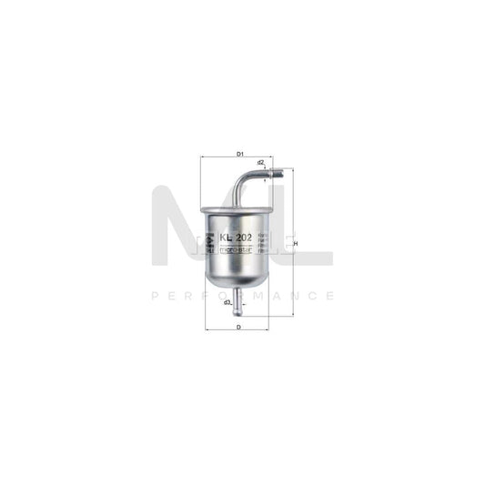 MAHLE ORIGINAL KL 202 Fuel filter In-Line Filter | ML Performance Car Parts