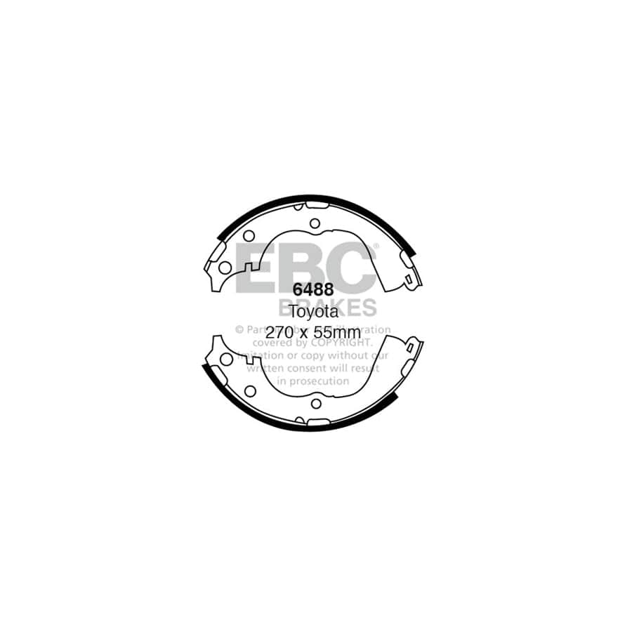 EBC 6488 Daihatsu Toyota Rear Brake Shoes (Inc. Fourtrak, Rugger, Hi-Ace) 1 | ML Performance UK Car Parts