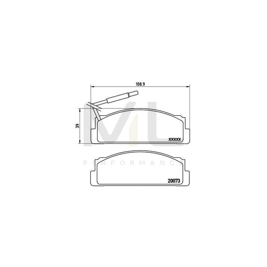 Brembo P 23 005 Brake Pad Set With Acoustic Wear Warning | ML Performance Car Parts