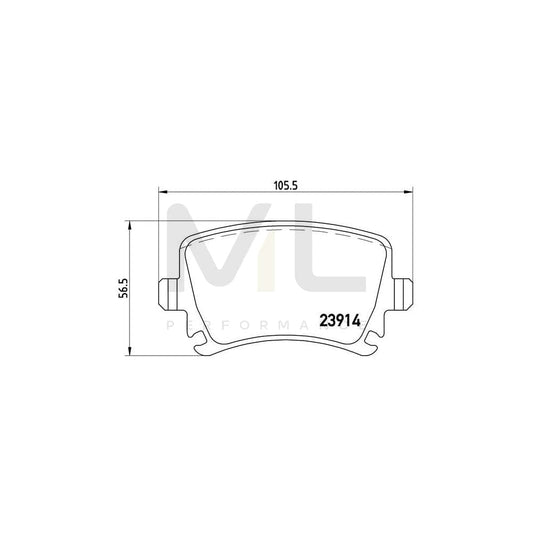 Brembo P 85 073 Brake Pad Set Prepared For Wear Indicator, With Brake Caliper Screws | ML Performance Car Parts