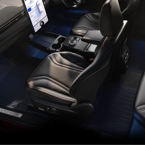 GENUINE FORD 2465290 MUSTANG MACH-E FRONT & REAR RUBBER FLOOR MAT BLACK WITH LOGO 2020 - ONWARDS | ML Performance UK