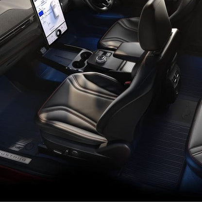 GENUINE FORD 2465290 MUSTANG MACH-E FRONT & REAR RUBBER FLOOR MAT BLACK WITH LOGO 2020 - ONWARDS | ML Performance UK