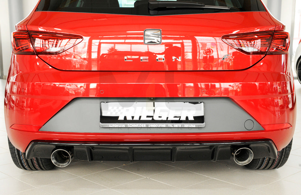 Rieger 00088133 SEAT 5F Leon FR Rear Diffuser 6 | ML Performance UK Car Parts