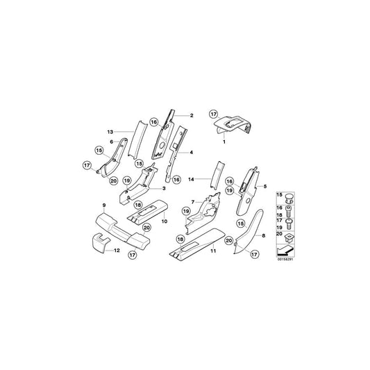 Genuine BMW 52209120244 E70 E70 Cover SCHWARZ (Inc. X5 30dX, X5 3.5d & X5 35dX) | ML Performance UK Car Parts