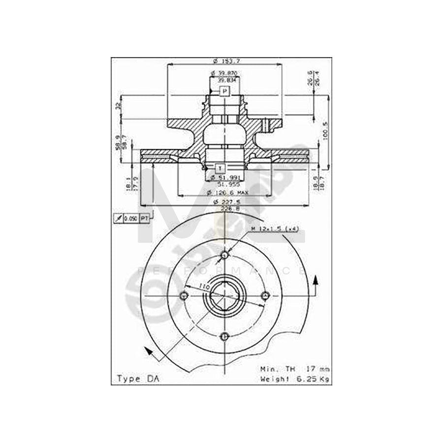 BREMBO 09.4471.10 Brake Disc for MAZDA RX-7 I (SA) Internally Vented | ML Performance Car Parts
