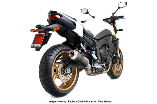 Scorpion EYA87SEO Yamaha Factory Oval Slip-On - Polished Stainless Steel Sleeve (FZ8 / Fazer 8) | ML Performance UK UK