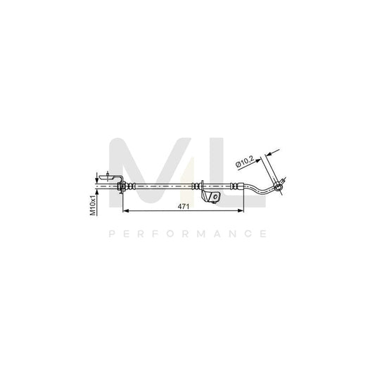 BOSCH 1 987 481 716 Brake Hose 471mm, M10x1 | ML Performance Car Parts
