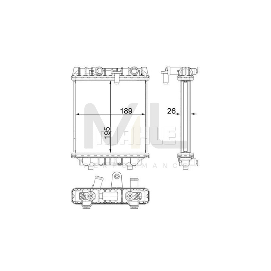 MAHLE ORIGINAL CR 1966 000P Engine radiator Brazed cooling fins | ML Performance Car Parts