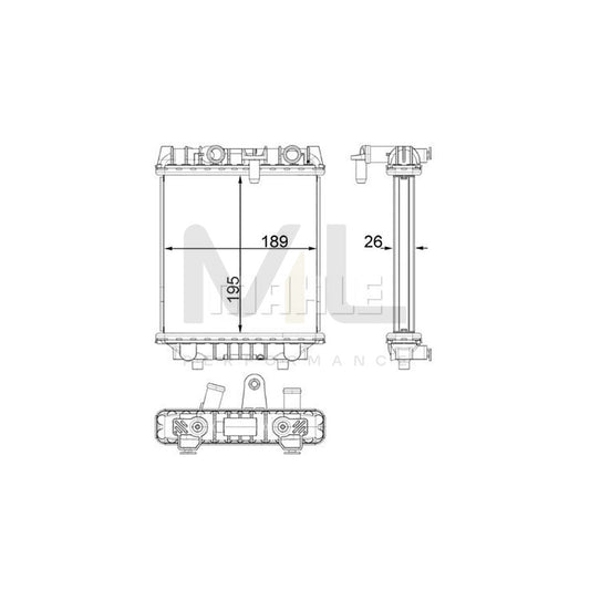 MAHLE ORIGINAL CR 1966 000P Engine radiator Brazed cooling fins | ML Performance Car Parts