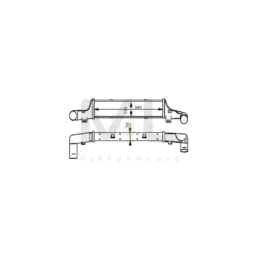 MAHLE ORIGINAL CI 54 000P Intercooler suitable for MERCEDES-BENZ E-Class | ML Performance Car Parts