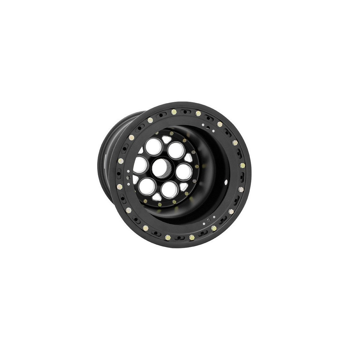 Weld 735B-51565-6 Magnum Sprint Wheel 15x15 42-Spline ET0 BS5 Black Center - Polished Shell