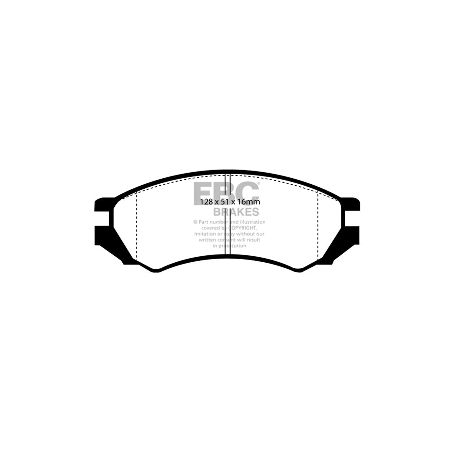 EBC PD04KF1097 Nissan Bluestuff Front Brake Pad & Plain Disc Kit (Inc. Almera, Pulsar, Sunny, 100NX) 2 | ML Performance UK Car Parts