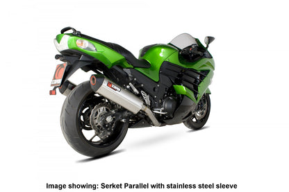 Scorpion RKA91TEO Kawasaki ZZR1400 Serket Parallel Slip-On (Pair) - Titanium Sleeve | ML Performance UK UK