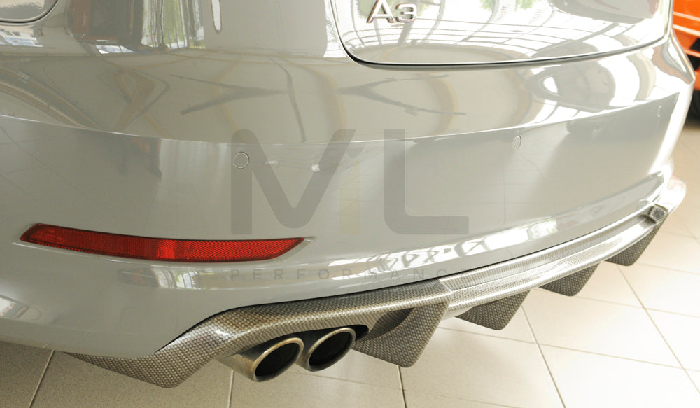 Rieger 00099367 Audi 8V A3 Rear Diffuser 5 | ML Performance UK Car Parts