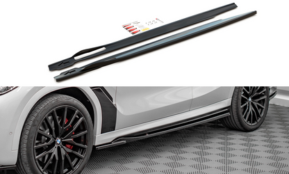 Maxton Design BM-X6-06-MPACK-SD1T Side Skirts Diffusers BMW X6 M-Pack G06 | ML Performance UK Car Parts