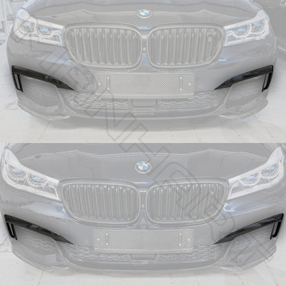 MANHART MH2G1121206 CARBON TWO-PIECE FRONT BUMPER INSERTS FOR BMW G1X 7-SERIES