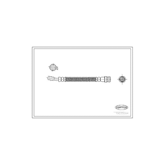 Corteco 19035094 Brake Hose For Hyundai Amica / Atoz (Mx) | ML Performance UK