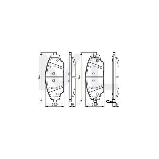 Bosch 0986Tb3229 Brake Pad Set With Acoustic Wear Warning  | ML Performance Car Parts