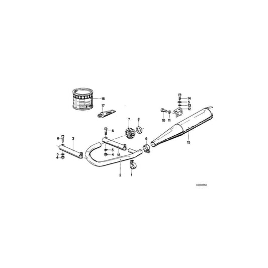 Genuine BMW 18111337218 Exhaust Pipe, Right (Inc. R45/N, R65 & R45T/N) | ML Performance UK Car Parts