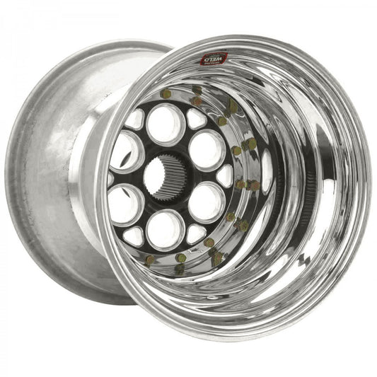 Weld 735B-51536 Magnum Sprint Wheel 15x15 42-Spline ET0 BS6 Black Center - Polished Shell