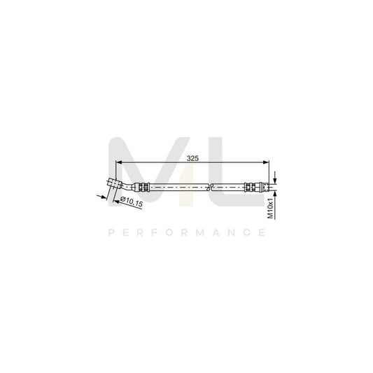 BOSCH 1 987 476 394 Brake Hose 315mm, M10x1 | ML Performance Car Parts