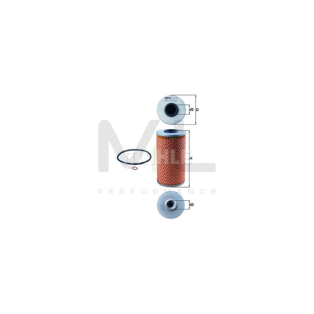 MAHLE ORIGINAL OX 103D Oil Filter Filter Insert | ML Performance Car Parts