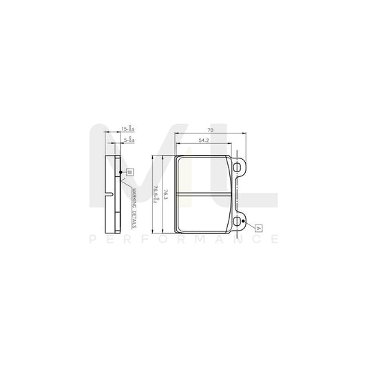 Bosch 0986Tb2050 Brake Pad Set Excl. Wear Warning Contact  | ML Performance Car Parts