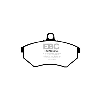 EBC PD04KF1102 Seat VW Bluestuff Front Brake Pad & Plain Disc Kit - Girling/TRW Caliper 2 | ML Performance UK Car Parts