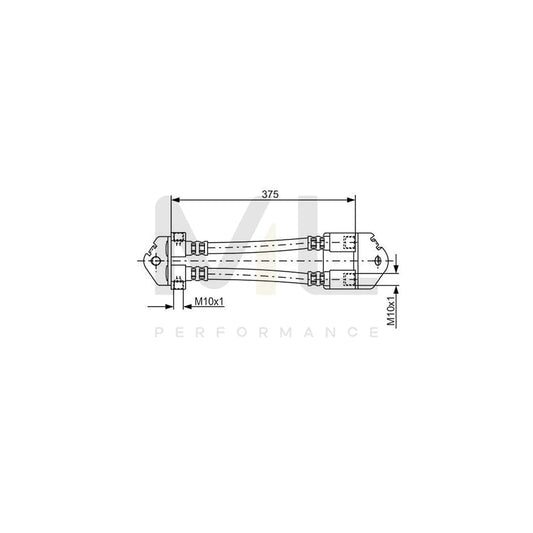 BOSCH 1 987 481 072 Brake Hose for FORD TRANSIT 370mm, M10x1 | ML Performance Car Parts