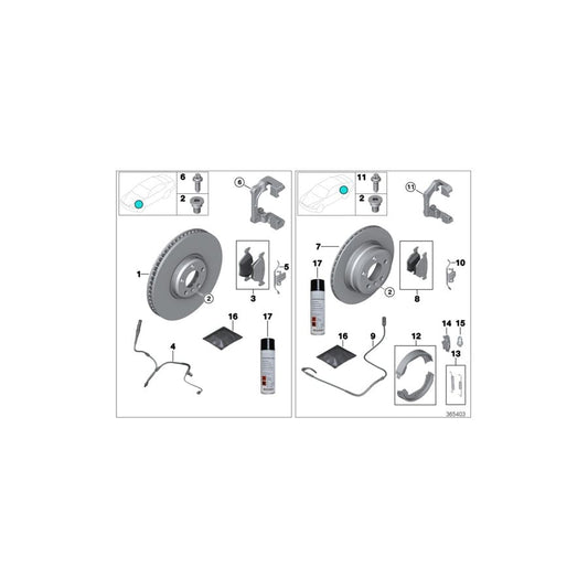 Genuine BMW 34216763012 E67 Repair Kit, Brake Pads Asbestos-Free (Inc. 745LiS & 760LiS) | ML Performance UK Car Parts