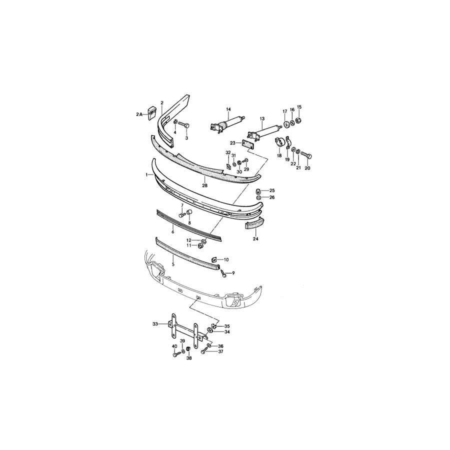 Genuine Porsche Front Bumper Insert Hex Nut Porsche 911 1974-89 | ML Performance UK Car Parts