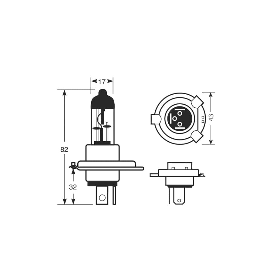 RING R472HD 12V 60/55W H4 P43t Halogen Headlamp (Heavy Duty) | ML Performance