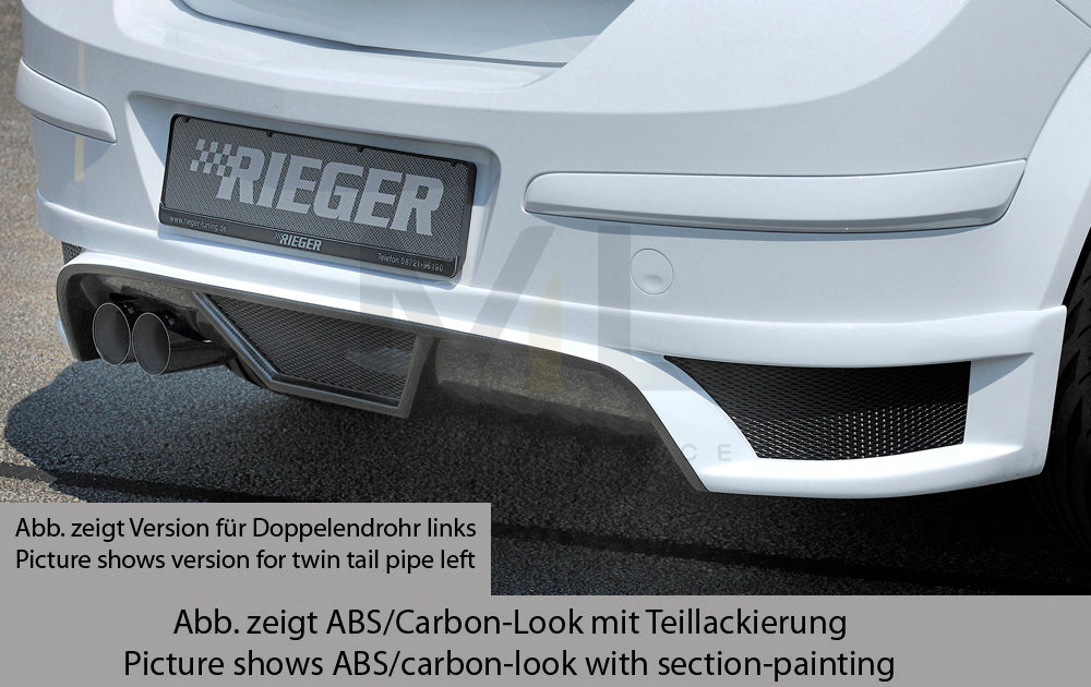 Rieger 00051267 Opel Astra H Rear Diffuser 1 | ML Performance UK Car Parts